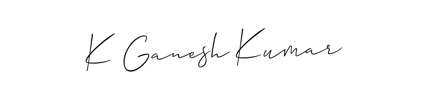 This is the best signature style for the K Ganesh Kumar name. Also you like these signature font (Allison_Script). Mix name signature. K Ganesh Kumar signature style 2 images and pictures png