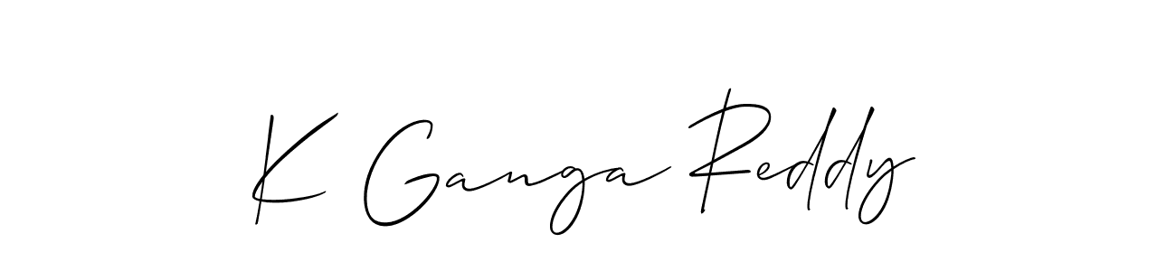 K Ganga Reddy stylish signature style. Best Handwritten Sign (Allison_Script) for my name. Handwritten Signature Collection Ideas for my name K Ganga Reddy. K Ganga Reddy signature style 2 images and pictures png