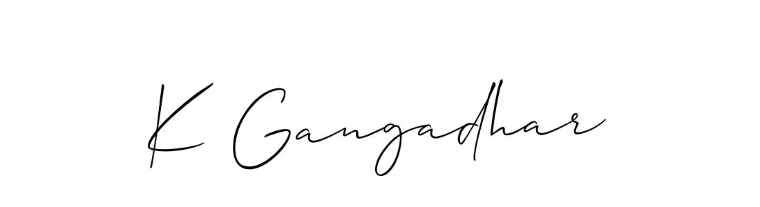 K Gangadhar stylish signature style. Best Handwritten Sign (Allison_Script) for my name. Handwritten Signature Collection Ideas for my name K Gangadhar. K Gangadhar signature style 2 images and pictures png