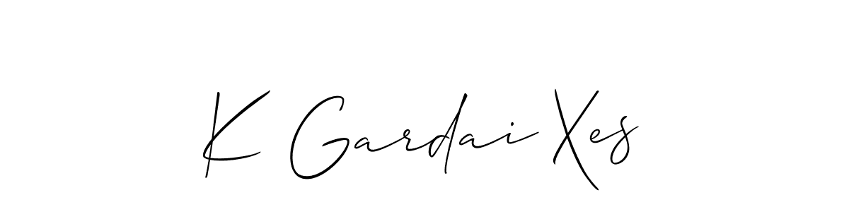 See photos of K Gardai Xes official signature by Spectra . Check more albums & portfolios. Read reviews & check more about Allison_Script font. K Gardai Xes signature style 2 images and pictures png