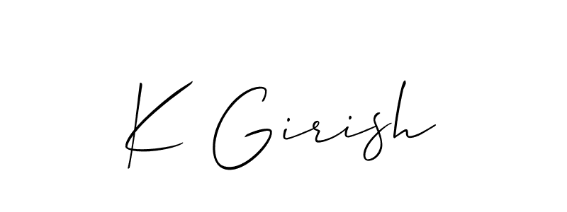 Make a beautiful signature design for name K Girish. Use this online signature maker to create a handwritten signature for free. K Girish signature style 2 images and pictures png