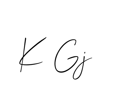 Once you've used our free online signature maker to create your best signature Allison_Script style, it's time to enjoy all of the benefits that K Gj name signing documents. K Gj signature style 2 images and pictures png