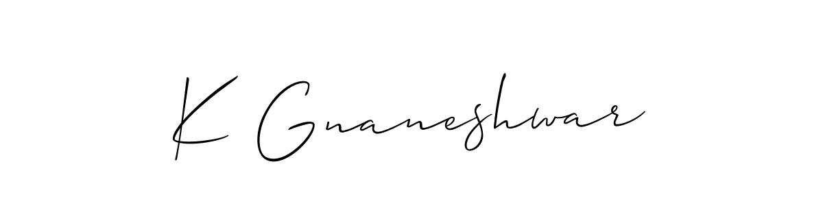 Similarly Allison_Script is the best handwritten signature design. Signature creator online .You can use it as an online autograph creator for name K Gnaneshwar. K Gnaneshwar signature style 2 images and pictures png