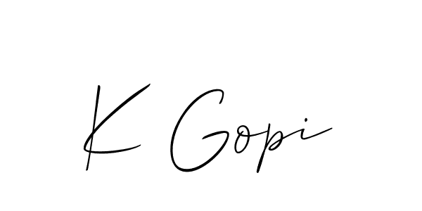 if you are searching for the best signature style for your name K Gopi. so please give up your signature search. here we have designed multiple signature styles  using Allison_Script. K Gopi signature style 2 images and pictures png