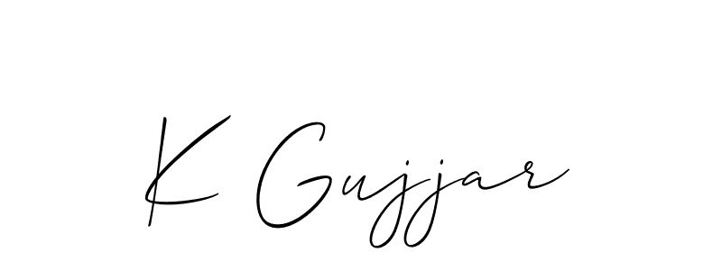 Once you've used our free online signature maker to create your best signature Allison_Script style, it's time to enjoy all of the benefits that K Gujjar name signing documents. K Gujjar signature style 2 images and pictures png