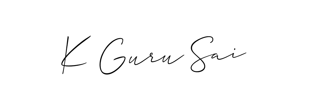 This is the best signature style for the K Guru Sai name. Also you like these signature font (Allison_Script). Mix name signature. K Guru Sai signature style 2 images and pictures png