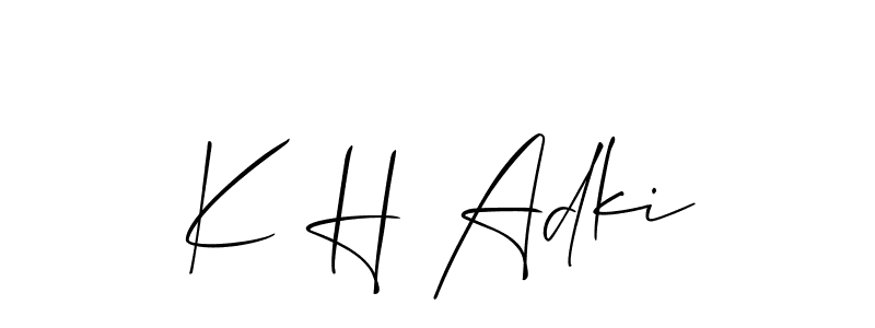 Here are the top 10 professional signature styles for the name K H Adki. These are the best autograph styles you can use for your name. K H Adki signature style 2 images and pictures png