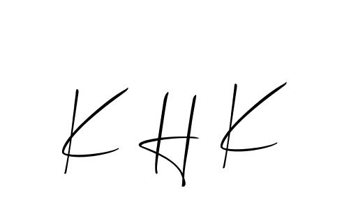 Best and Professional Signature Style for K H K. Allison_Script Best Signature Style Collection. K H K signature style 2 images and pictures png