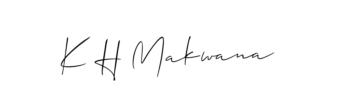 K H Makwana stylish signature style. Best Handwritten Sign (Allison_Script) for my name. Handwritten Signature Collection Ideas for my name K H Makwana. K H Makwana signature style 2 images and pictures png