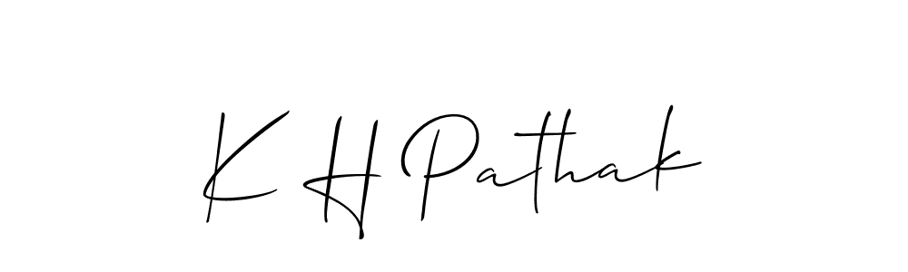 How to Draw K H Pathak signature style? Allison_Script is a latest design signature styles for name K H Pathak. K H Pathak signature style 2 images and pictures png
