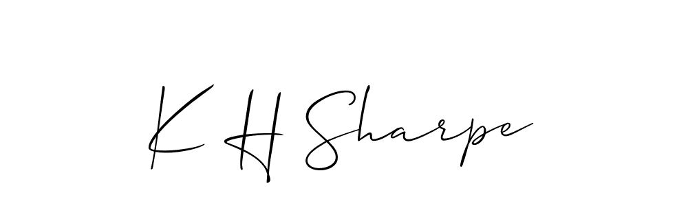 Best and Professional Signature Style for K H Sharpe. Allison_Script Best Signature Style Collection. K H Sharpe signature style 2 images and pictures png