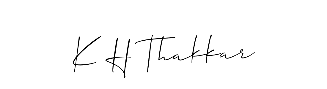 Make a beautiful signature design for name K H Thakkar. Use this online signature maker to create a handwritten signature for free. K H Thakkar signature style 2 images and pictures png