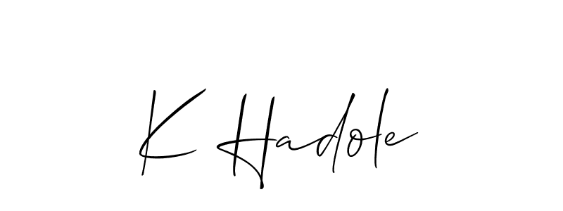 Once you've used our free online signature maker to create your best signature Allison_Script style, it's time to enjoy all of the benefits that K Hadole name signing documents. K Hadole signature style 2 images and pictures png