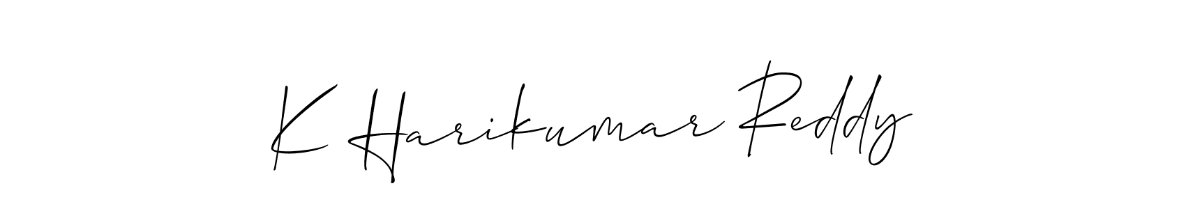 How to Draw K Harikumar Reddy signature style? Allison_Script is a latest design signature styles for name K Harikumar Reddy. K Harikumar Reddy signature style 2 images and pictures png