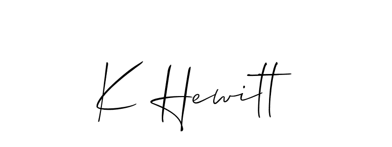 Also we have K Hewitt name is the best signature style. Create professional handwritten signature collection using Allison_Script autograph style. K Hewitt signature style 2 images and pictures png