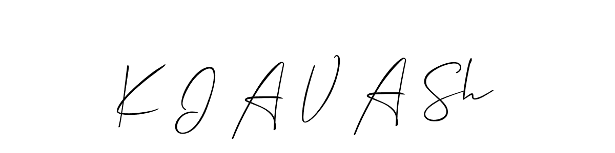 Make a beautiful signature design for name K I A V A Sh. Use this online signature maker to create a handwritten signature for free. K I A V A Sh signature style 2 images and pictures png