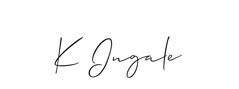 Design your own signature with our free online signature maker. With this signature software, you can create a handwritten (Allison_Script) signature for name K Ingale. K Ingale signature style 2 images and pictures png