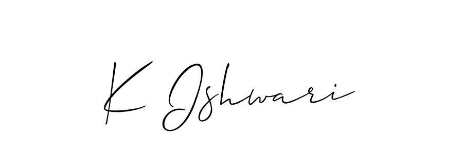 Best and Professional Signature Style for K Ishwari. Allison_Script Best Signature Style Collection. K Ishwari signature style 2 images and pictures png