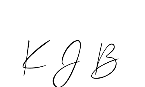 How to make K J B name signature. Use Allison_Script style for creating short signs online. This is the latest handwritten sign. K J B signature style 2 images and pictures png