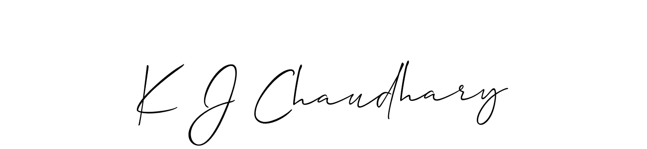 K J Chaudhary stylish signature style. Best Handwritten Sign (Allison_Script) for my name. Handwritten Signature Collection Ideas for my name K J Chaudhary. K J Chaudhary signature style 2 images and pictures png