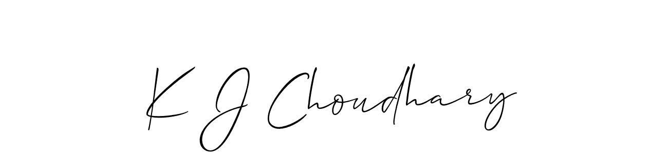 K J Choudhary stylish signature style. Best Handwritten Sign (Allison_Script) for my name. Handwritten Signature Collection Ideas for my name K J Choudhary. K J Choudhary signature style 2 images and pictures png