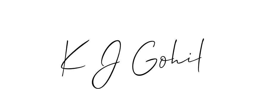 Similarly Allison_Script is the best handwritten signature design. Signature creator online .You can use it as an online autograph creator for name K J Gohil. K J Gohil signature style 2 images and pictures png
