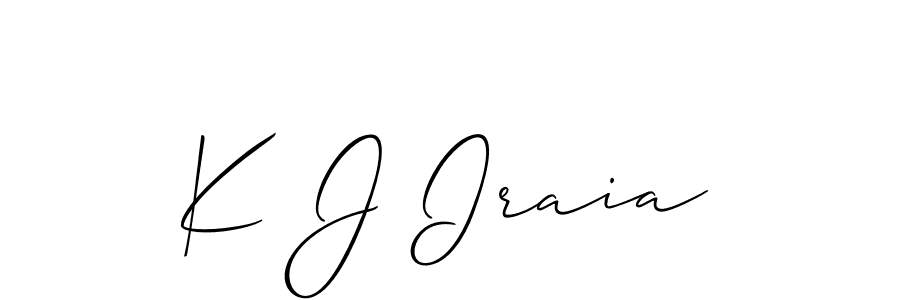 Create a beautiful signature design for name K J Iraia. With this signature (Allison_Script) fonts, you can make a handwritten signature for free. K J Iraia signature style 2 images and pictures png