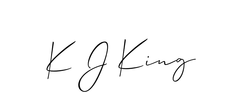 Create a beautiful signature design for name K J King. With this signature (Allison_Script) fonts, you can make a handwritten signature for free. K J King signature style 2 images and pictures png