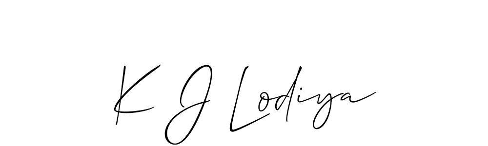 You can use this online signature creator to create a handwritten signature for the name K J Lodiya. This is the best online autograph maker. K J Lodiya signature style 2 images and pictures png