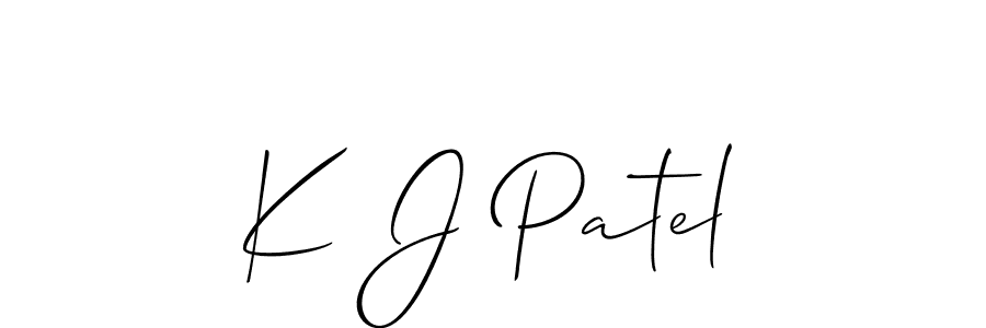 Allison_Script is a professional signature style that is perfect for those who want to add a touch of class to their signature. It is also a great choice for those who want to make their signature more unique. Get K J Patel name to fancy signature for free. K J Patel signature style 2 images and pictures png