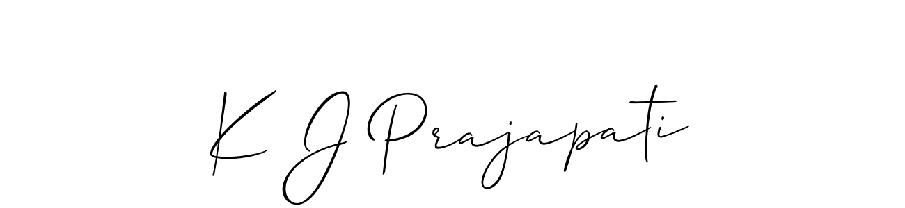 This is the best signature style for the K J Prajapati name. Also you like these signature font (Allison_Script). Mix name signature. K J Prajapati signature style 2 images and pictures png