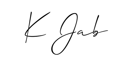 An effortless, minimalist signature concept for K Jab using Allison_Script design. Clean lines that look great on any document. K Jab signature style 2 images and pictures png