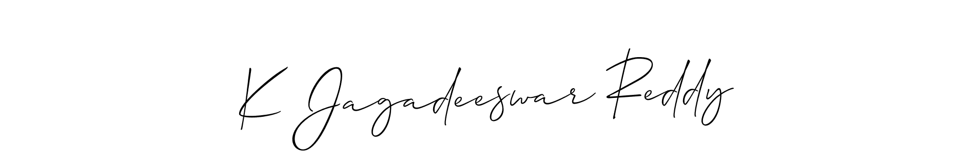 Similarly Allison_Script is the best handwritten signature design. Signature creator online .You can use it as an online autograph creator for name K Jagadeeswar Reddy. K Jagadeeswar Reddy signature style 2 images and pictures png