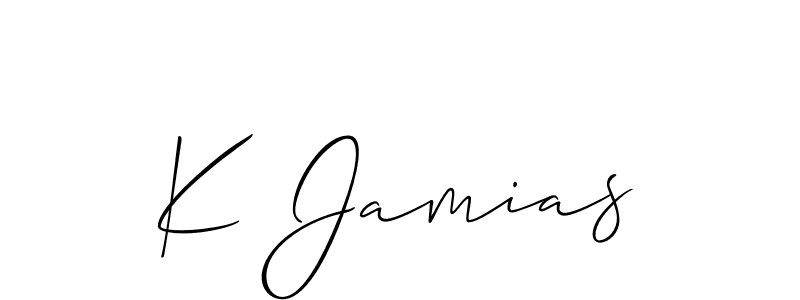 This is the best signature style for the K Jamias name. Also you like these signature font (Allison_Script). Mix name signature. K Jamias signature style 2 images and pictures png