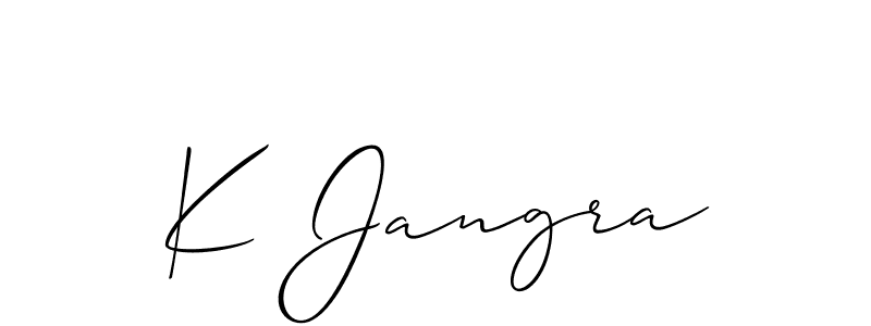 You can use this online signature creator to create a handwritten signature for the name K Jangra. This is the best online autograph maker. K Jangra signature style 2 images and pictures png