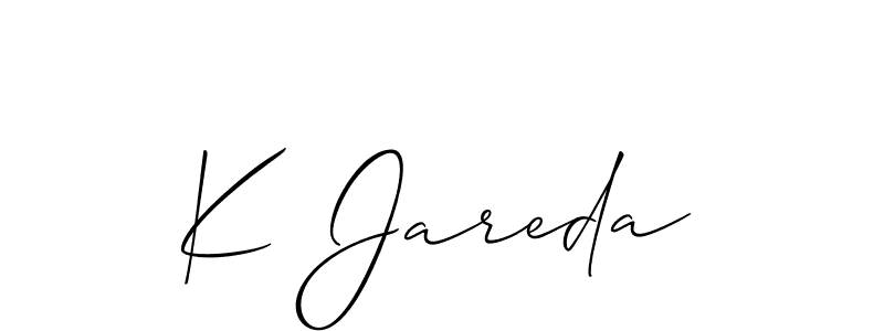 Once you've used our free online signature maker to create your best signature Allison_Script style, it's time to enjoy all of the benefits that K Jareda name signing documents. K Jareda signature style 2 images and pictures png