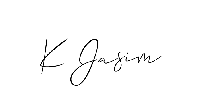 Once you've used our free online signature maker to create your best signature Allison_Script style, it's time to enjoy all of the benefits that K Jasim name signing documents. K Jasim signature style 2 images and pictures png