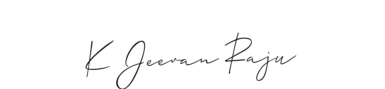 Create a beautiful signature design for name K Jeevan Raju. With this signature (Allison_Script) fonts, you can make a handwritten signature for free. K Jeevan Raju signature style 2 images and pictures png