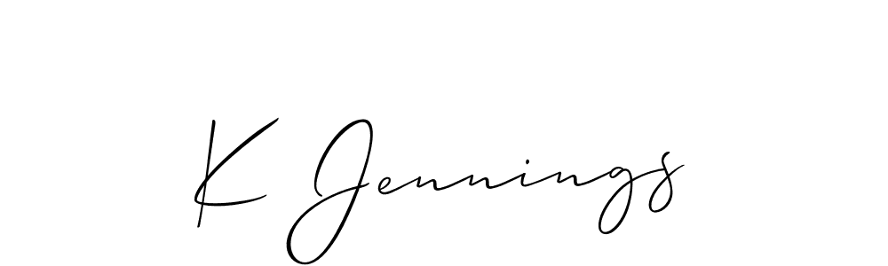 Best and Professional Signature Style for K Jennings. Allison_Script Best Signature Style Collection. K Jennings signature style 2 images and pictures png