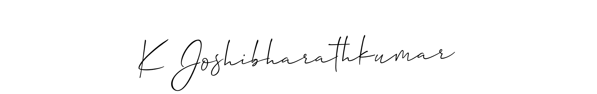 Also You can easily find your signature by using the search form. We will create K Joshibharathkumar name handwritten signature images for you free of cost using Allison_Script sign style. K Joshibharathkumar signature style 2 images and pictures png