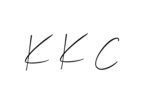 Also we have K K C name is the best signature style. Create professional handwritten signature collection using Allison_Script autograph style. K K C signature style 2 images and pictures png