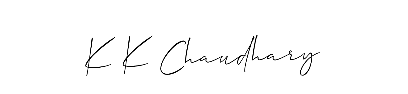 if you are searching for the best signature style for your name K K Chaudhary. so please give up your signature search. here we have designed multiple signature styles  using Allison_Script. K K Chaudhary signature style 2 images and pictures png