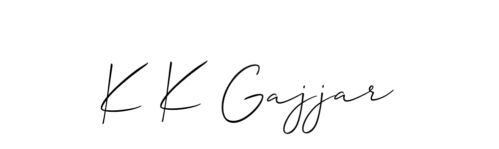 K K Gajjar stylish signature style. Best Handwritten Sign (Allison_Script) for my name. Handwritten Signature Collection Ideas for my name K K Gajjar. K K Gajjar signature style 2 images and pictures png