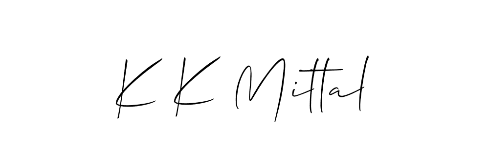 Make a short K K Mittal signature style. Manage your documents anywhere anytime using Allison_Script. Create and add eSignatures, submit forms, share and send files easily. K K Mittal signature style 2 images and pictures png