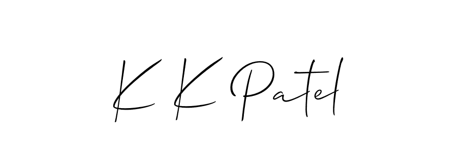 How to Draw K K Patel signature style? Allison_Script is a latest design signature styles for name K K Patel. K K Patel signature style 2 images and pictures png