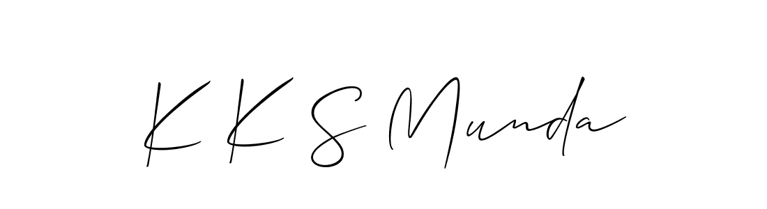 Best and Professional Signature Style for K K S Munda. Allison_Script Best Signature Style Collection. K K S Munda signature style 2 images and pictures png