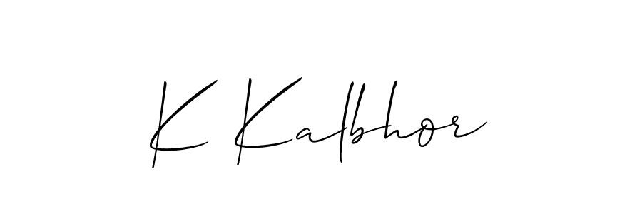 K Kalbhor stylish signature style. Best Handwritten Sign (Allison_Script) for my name. Handwritten Signature Collection Ideas for my name K Kalbhor. K Kalbhor signature style 2 images and pictures png