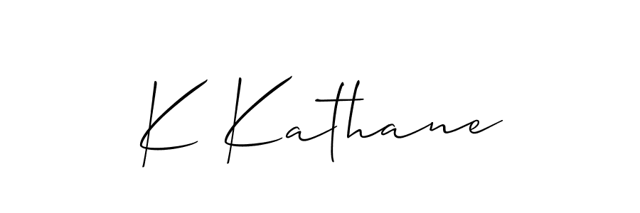 You should practise on your own different ways (Allison_Script) to write your name (K Kathane) in signature. don't let someone else do it for you. K Kathane signature style 2 images and pictures png