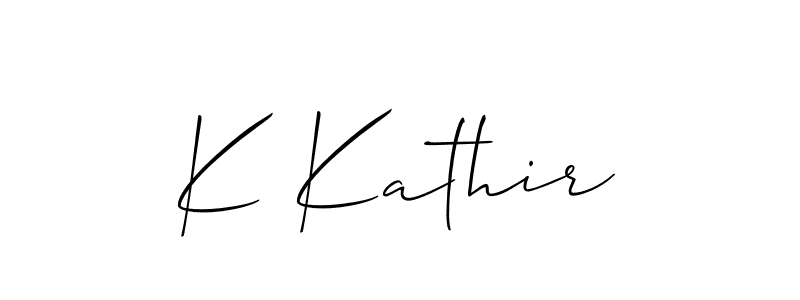 Best and Professional Signature Style for K Kathir. Allison_Script Best Signature Style Collection. K Kathir signature style 2 images and pictures png