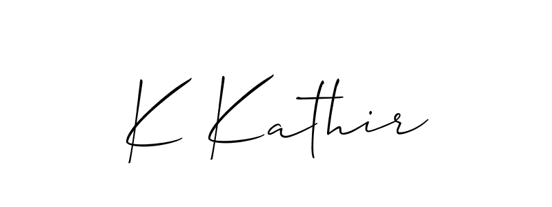 Best and Professional Signature Style for K Kathir. Allison_Script Best Signature Style Collection. K Kathir signature style 2 images and pictures png